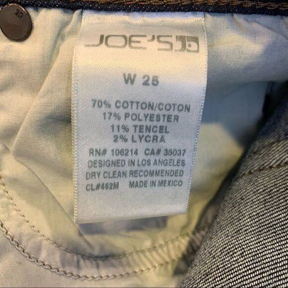 Joe’s Jeans Flawless Cuffed Crop Jean Size 25 NWT - Picture 11 of 15